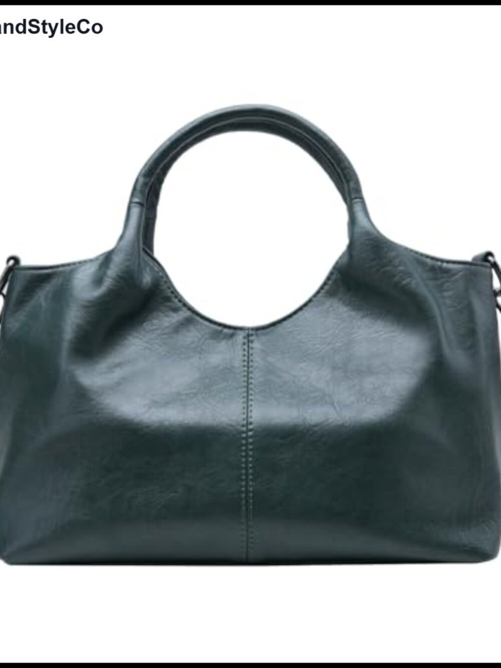 Genuine Split Leather Women's Shoulder Bag Hobo Purse with Multiple Pockets